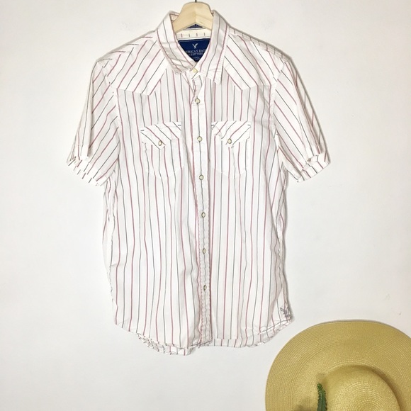 American eagle short sleeve button down shirt - Picture 1 of 6
